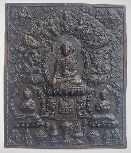 Tibet kupfer reliefbild - tibet,