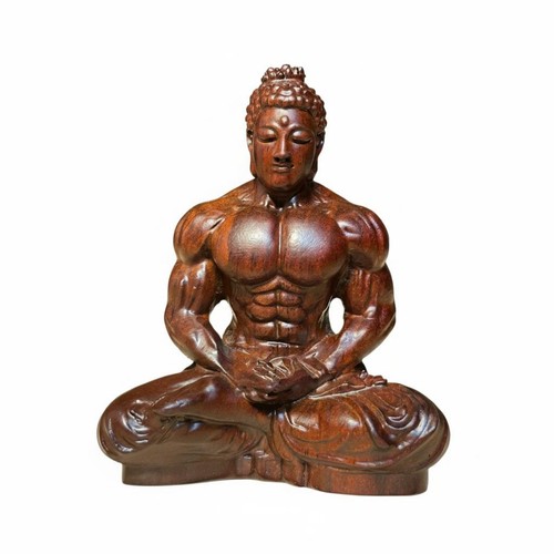 Sitzender muskel buddha aus - muskel-buddha,
