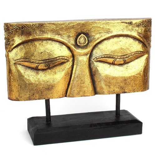 Buddha augen holz relief - buddha,