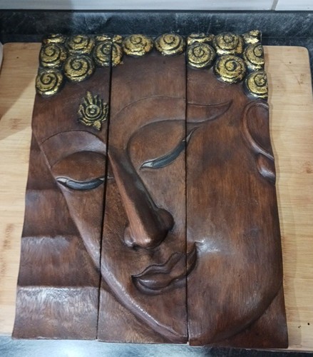 Buddha wandbild aus massivem - aus,
