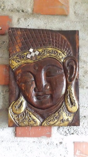 Buddha kopf relief - relief, feng