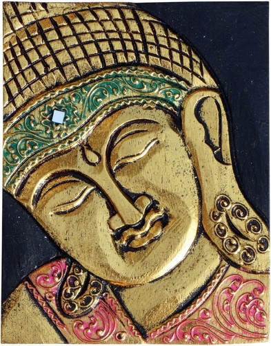 Wogeka holz relief bild gold - wogeka,