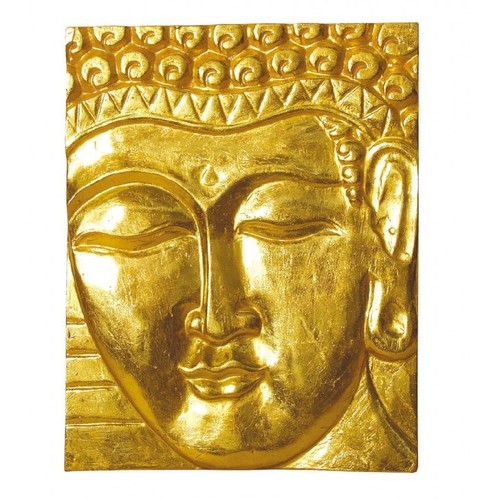 Wandrelief buddha holz - wandrelief,