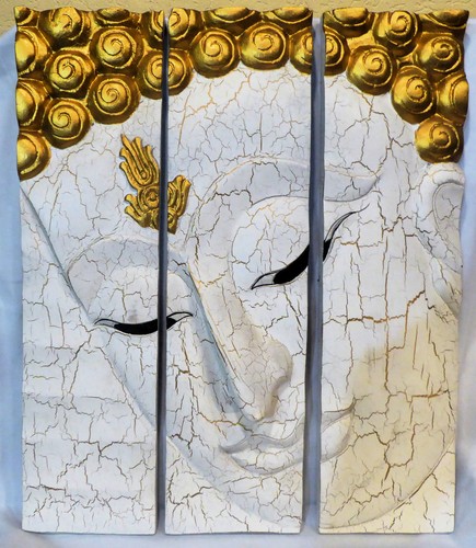 Buddha relief aus holz - relief,