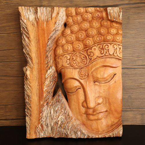 Buddha gesicht teak - buddha,
