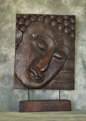 Buddha relief auf ständer - auf, aus