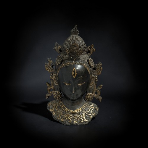 Tara wandmaske bronze nepal - tara,