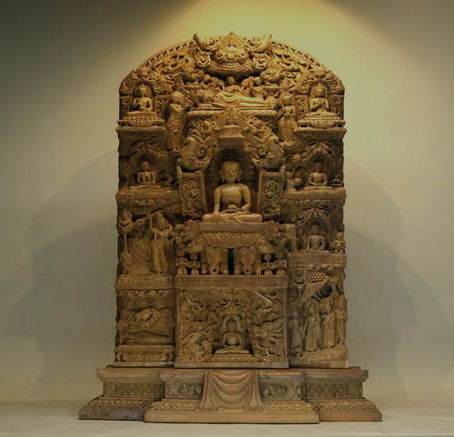 Buddha shakyamuni holzrelief - buddha,