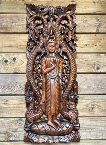88cm buddha holz ornament - 88cm,
